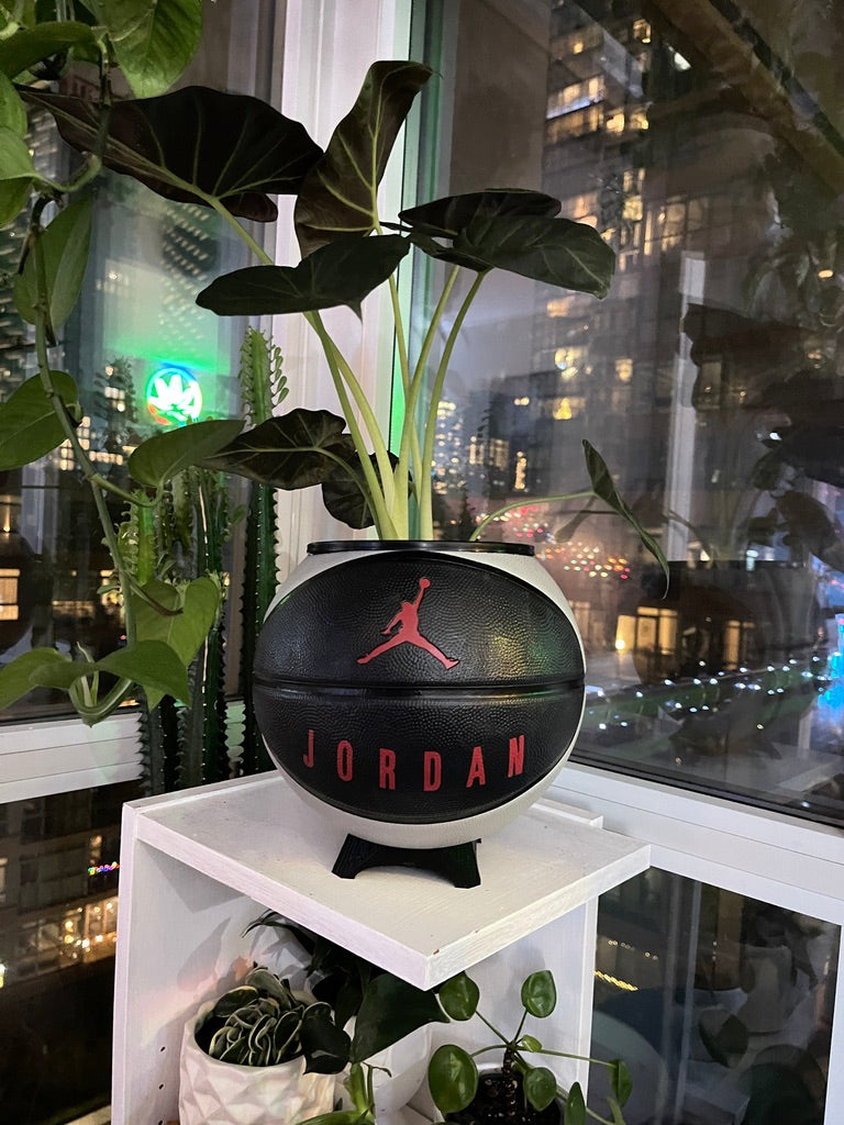 Nike Jordan Large Basketball Planter (Black & Red)