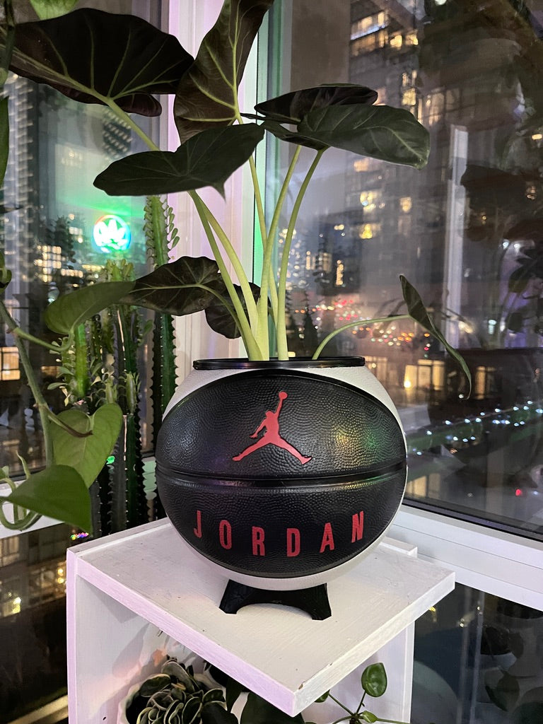 Nike Jordan Large Basketball Planter (Black & Red)