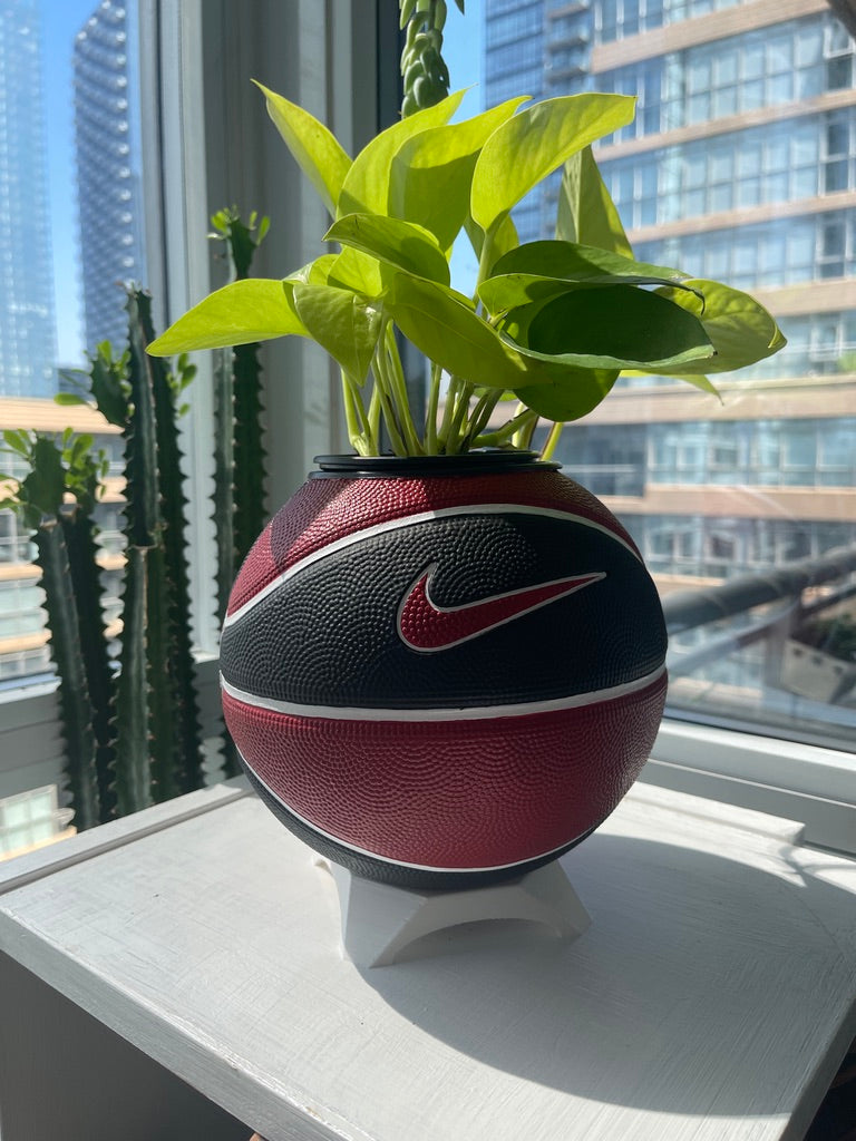 Nike Mini Basketball Planter (Red, White, & Black)