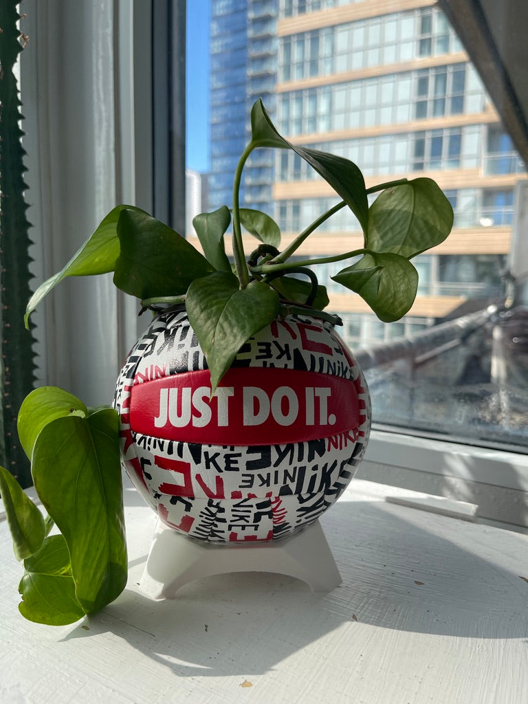 Nike Mini Volleyball Planter (Red & Black Graffiti)