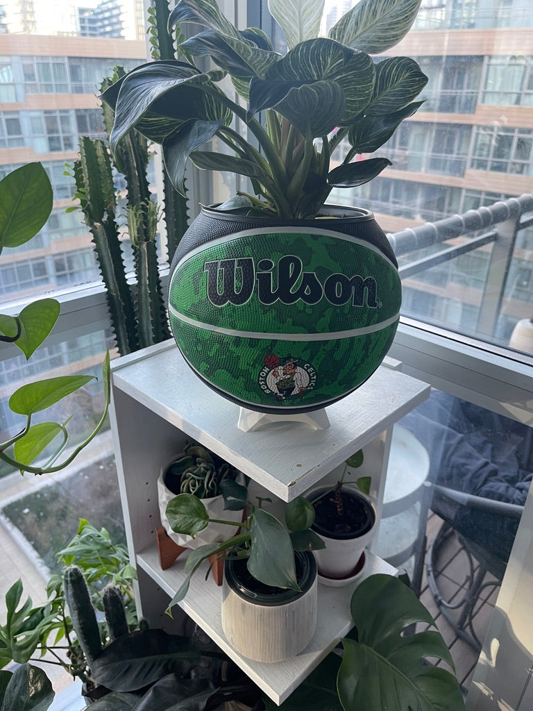 Large Basketball Planter (Boston Celtics - Tie Dye)