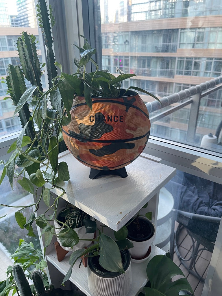 Large Basketball Planter (Chance - Camo)