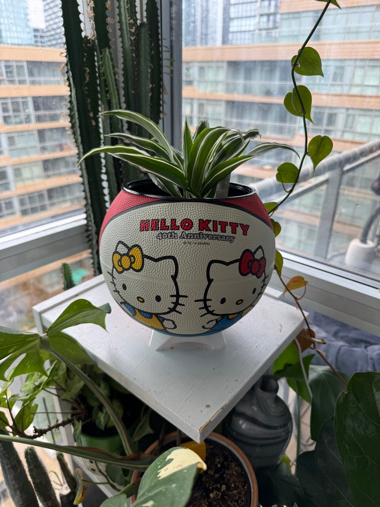 Large Basketball Planter (Hello Kitty)