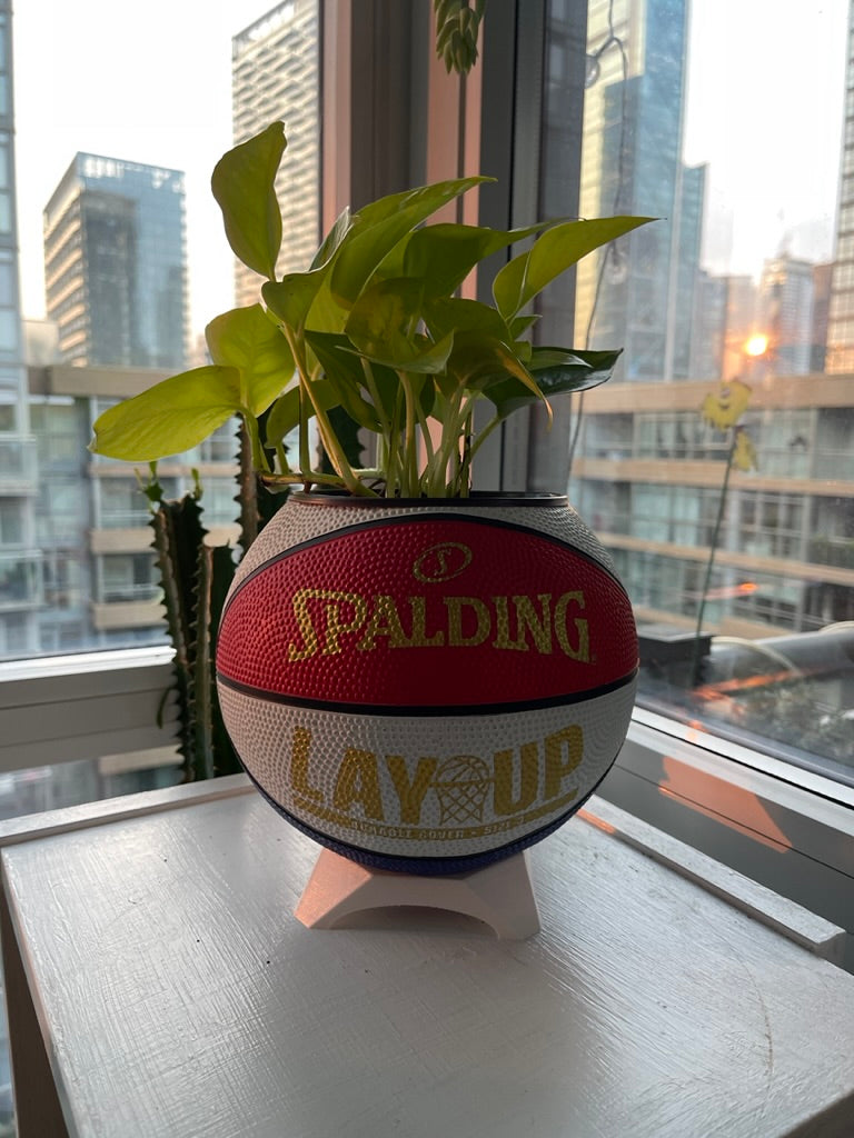 Mini Basketball Planter (Red, White, & Blue Lay Up)