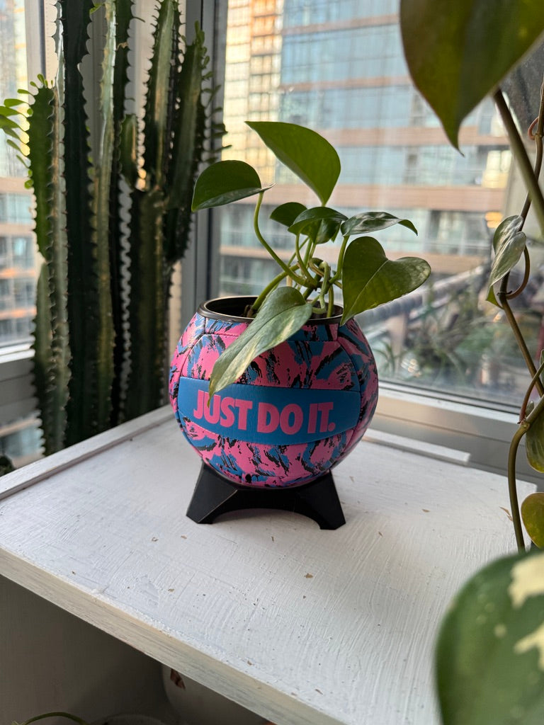 Nike Mini Volleyball Planter (Neon Party)