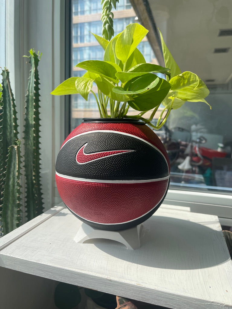 Nike Mini Basketball Planter (Red, White, & Black)