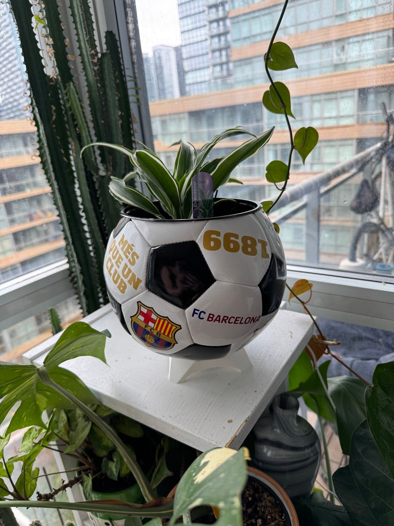 Large Soccer Ball Planter (FC Barcelona)