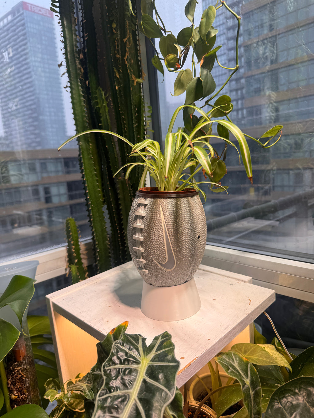 Nike Mini Football Planter (Grey)