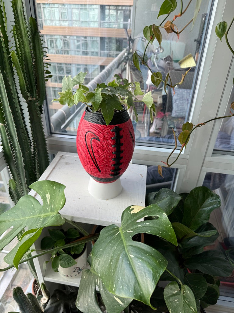 Nike Large Football Planter (Red Swooshed)