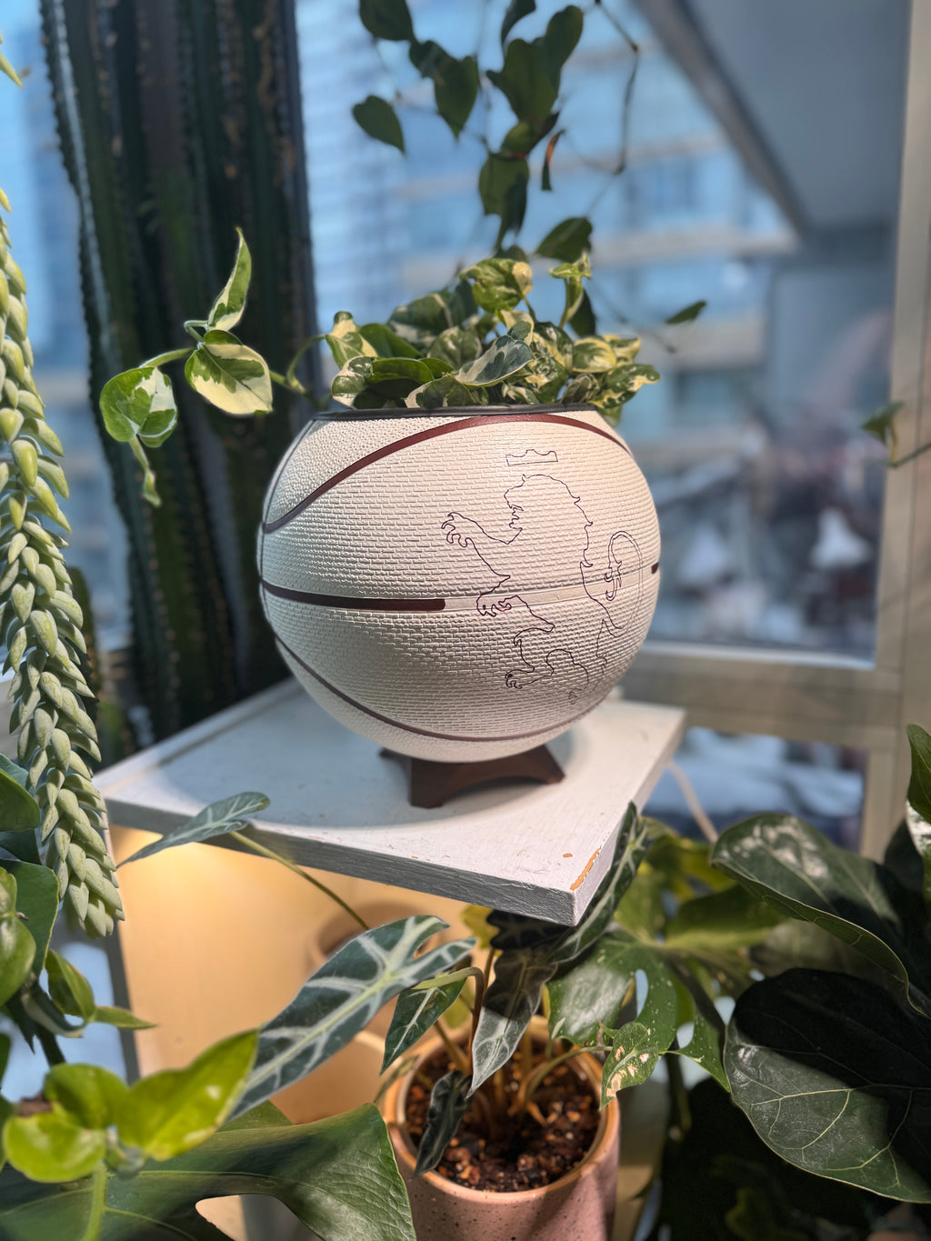 Nike Large Basketball Planter (LeBron King Brown & White)