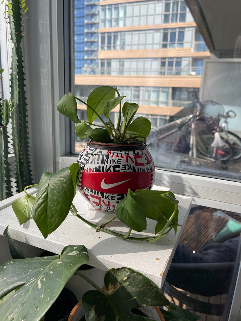 Nike Mini Volleyball Planter (Red & Black Graffiti)