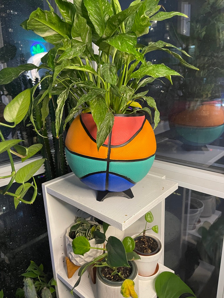 Large Basketball Planter (Chance - Rainbow)
