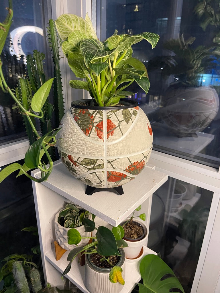 Nike Large Basketball Planter (Rose Floral)