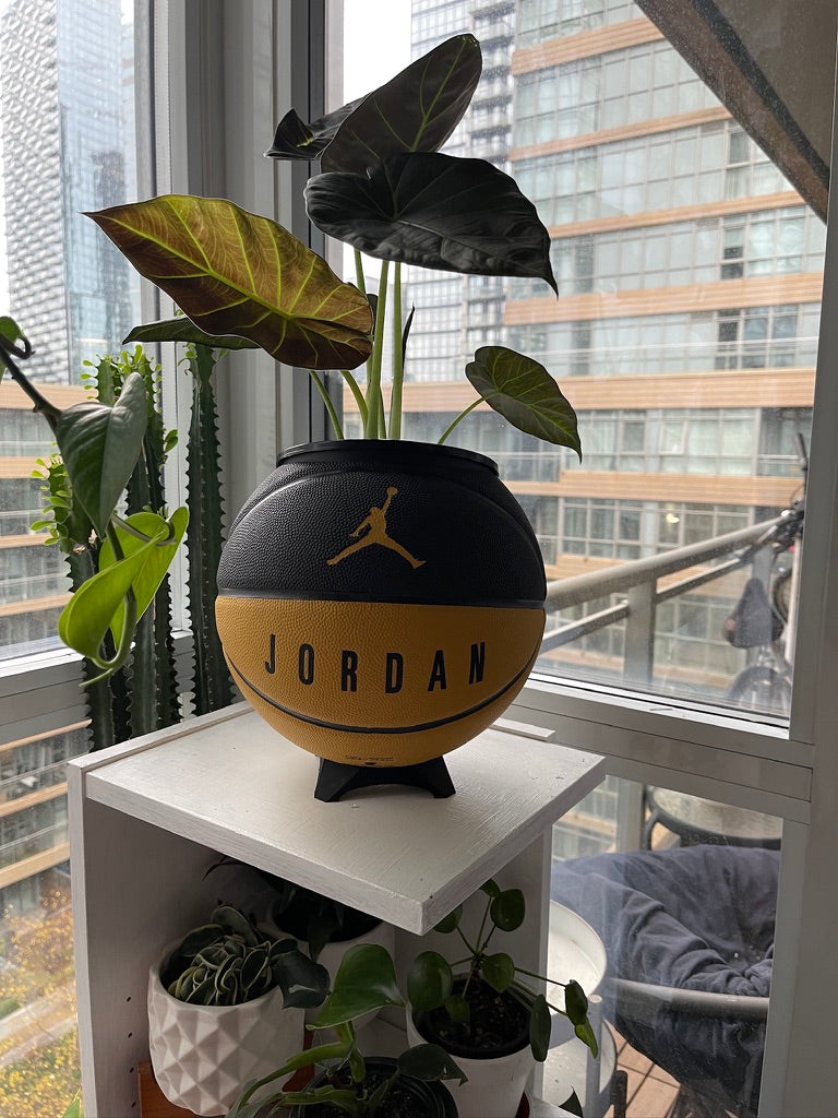 Nike Jordan Large Basketball Planter (Black & Gold)