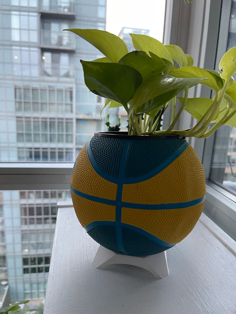 Mini Basketball Planter (NCAA Yellow)