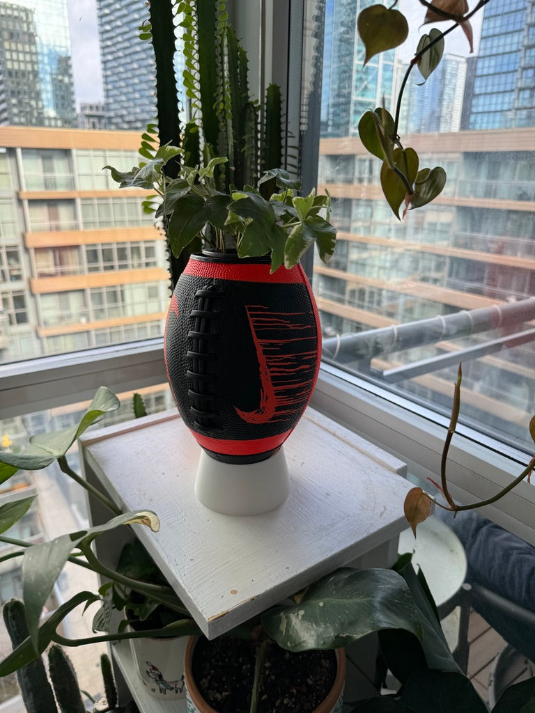 Nike Large Football Planter (Red/Orange & Black)
