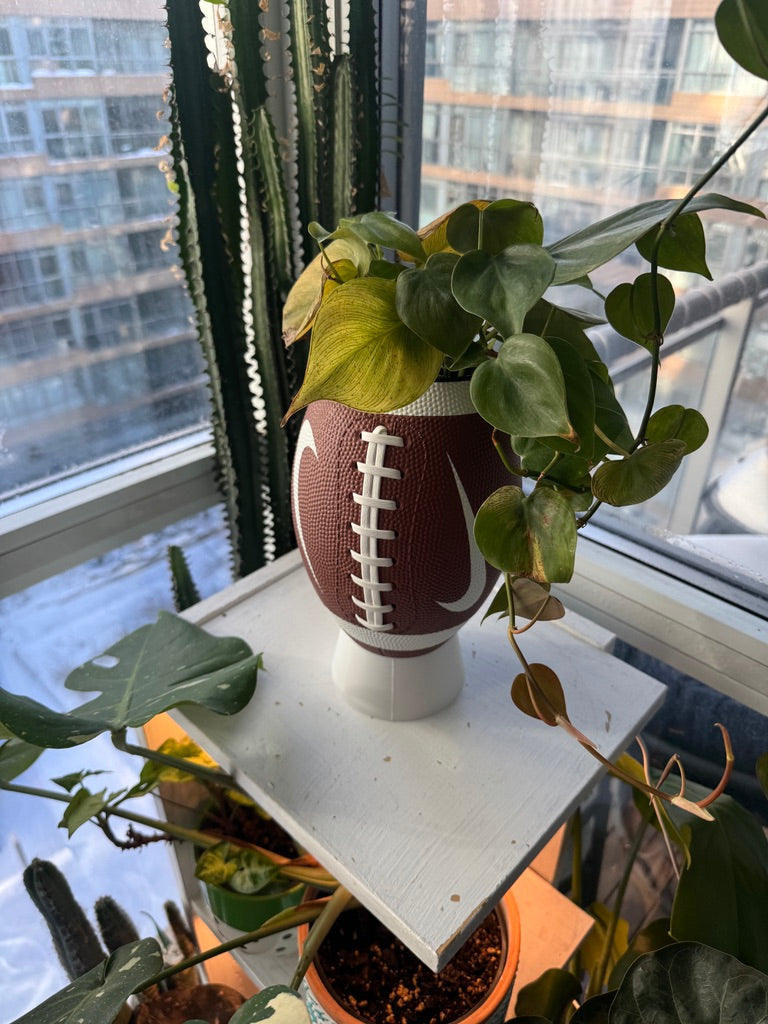 Nike Large Football Planter (Brown & White)