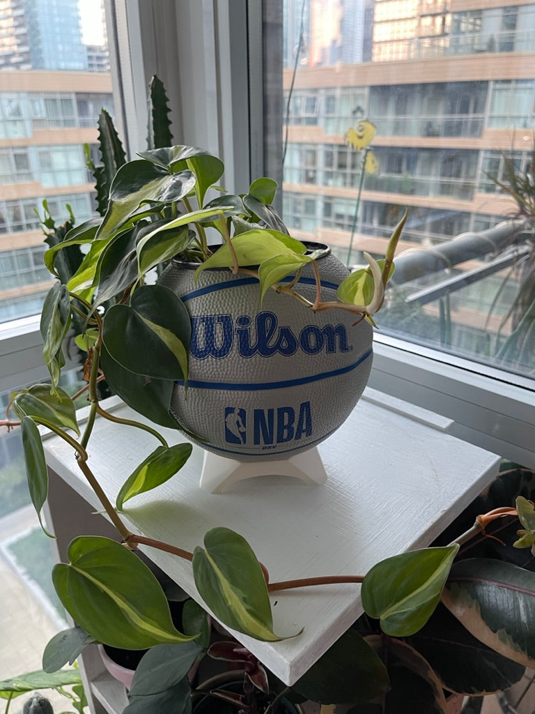 Mini Basketball Planter (NBA Grey)