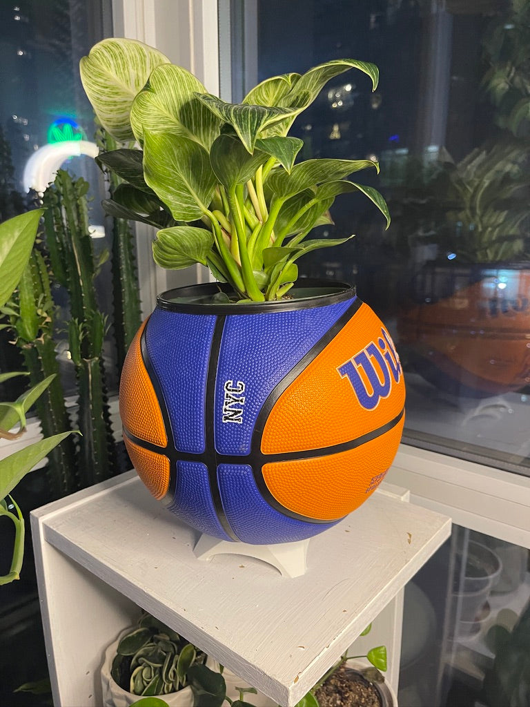 Large Basketball Planter (New York Knicks Modern)