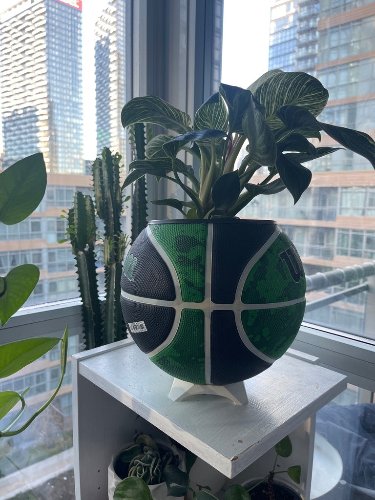 Large Basketball Planter (Boston Celtics - Tie Dye)