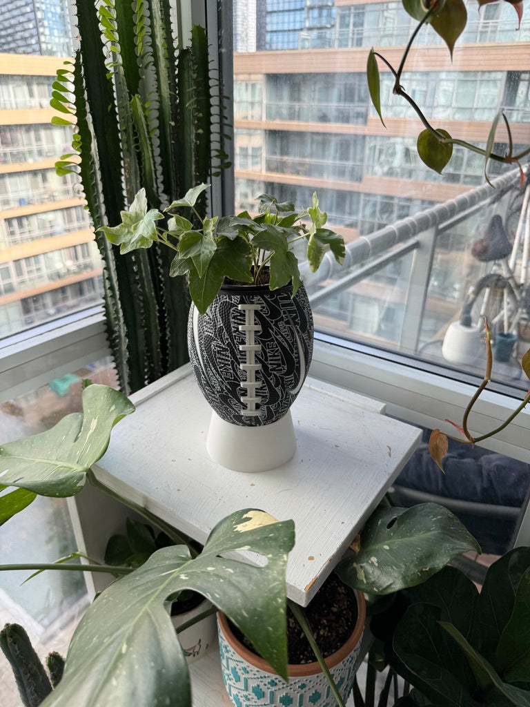 Nike Mini Football Planter (Black and White)