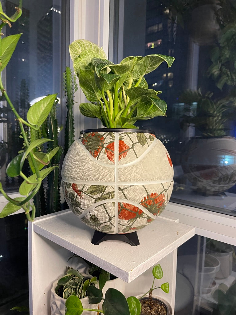 Nike Large Basketball Planter (Rose Floral)