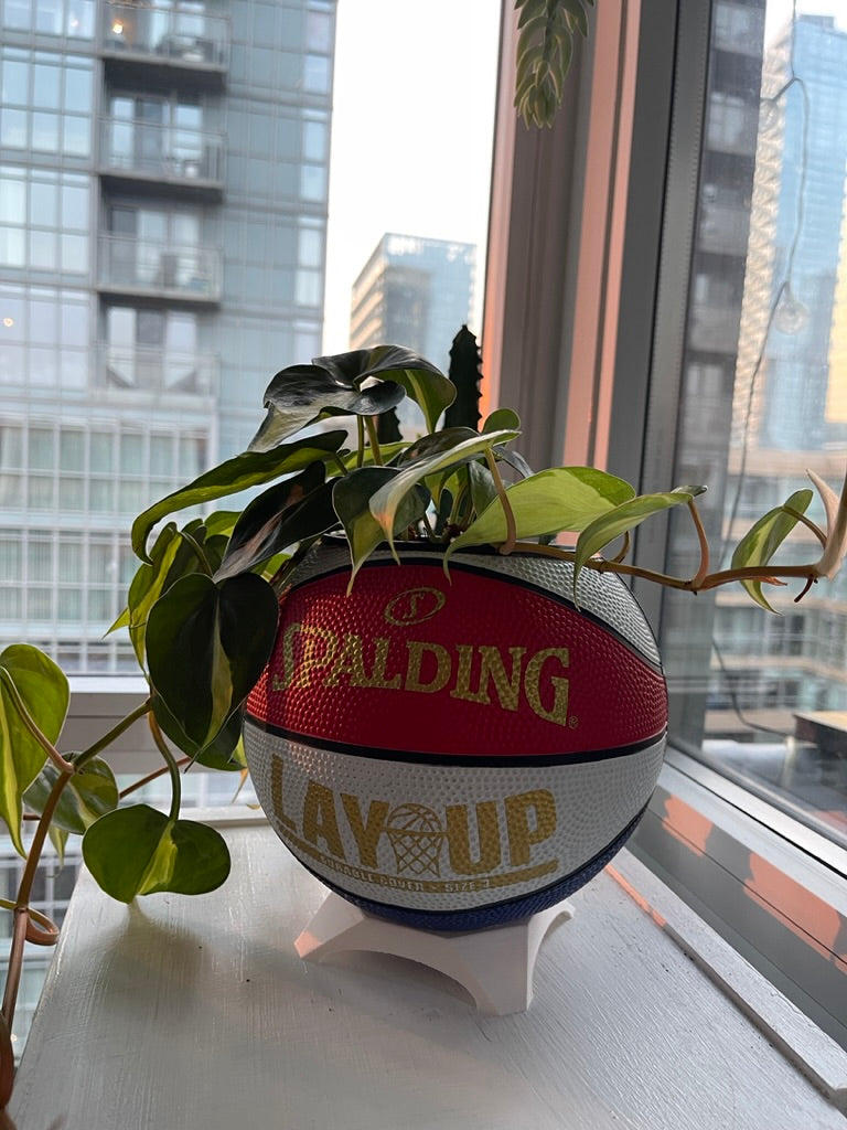 Mini Basketball Planter (Red, White, & Blue Lay Up)
