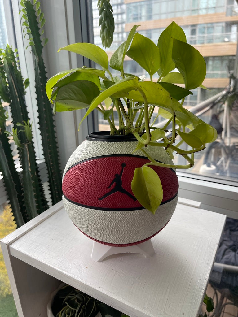 Nike Jordan Mini Basketball Planter (Red & White)