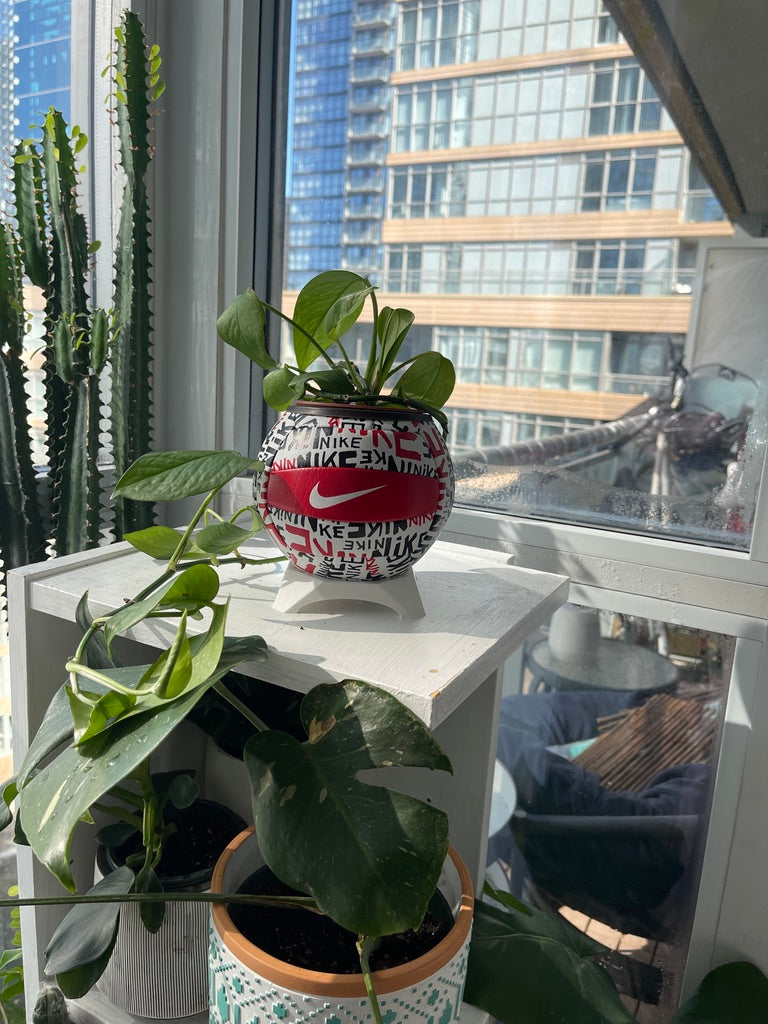 Nike Mini Volleyball Planter (Red & Black Graffiti)