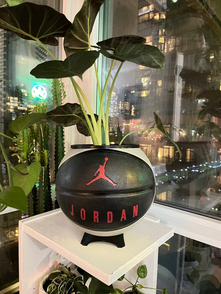 Nike Jordan Large Basketball Planter (Black & Red)
