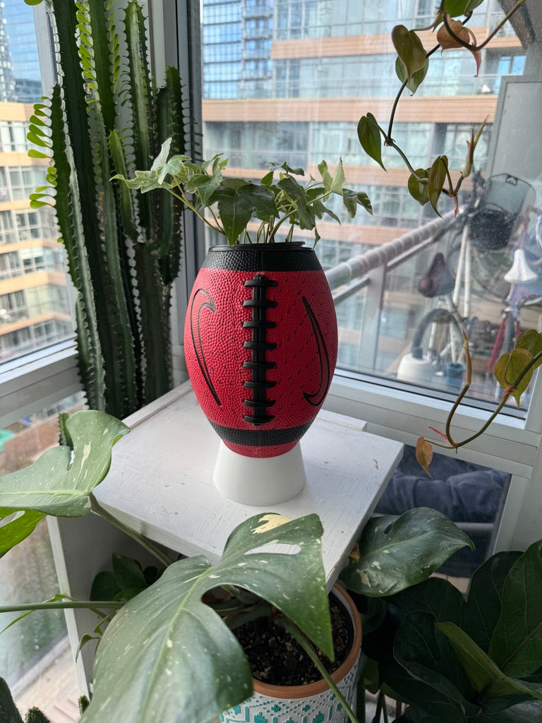 Nike Large Football Planter (Red Swooshed)