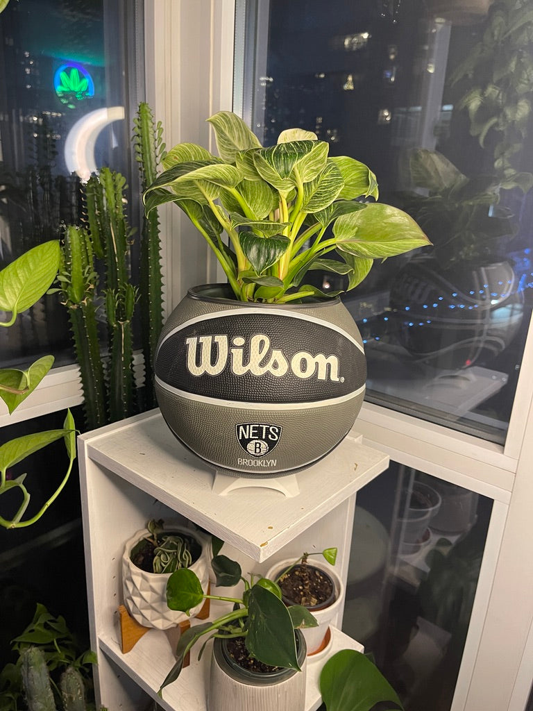 Large Basketball Planter (Brooklyn Nets)