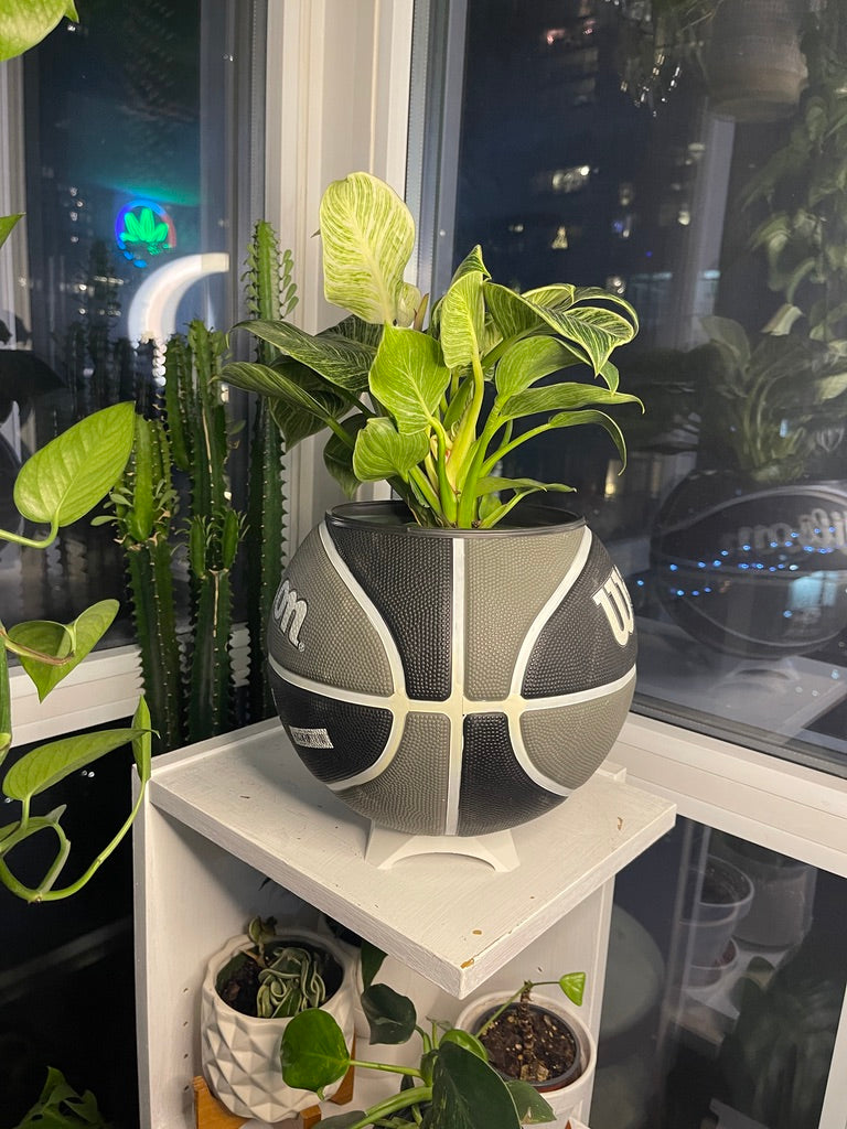 Large Basketball Planter (Brooklyn Nets)