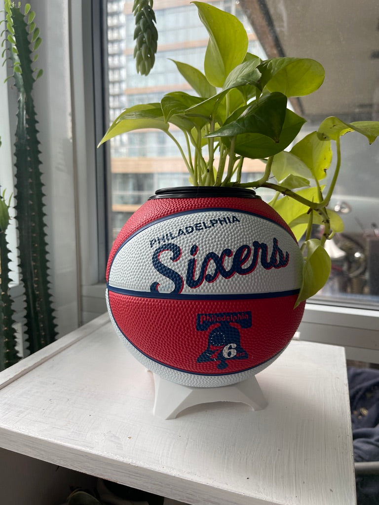Mini Basketball Planter (Philadelphia 76ers)