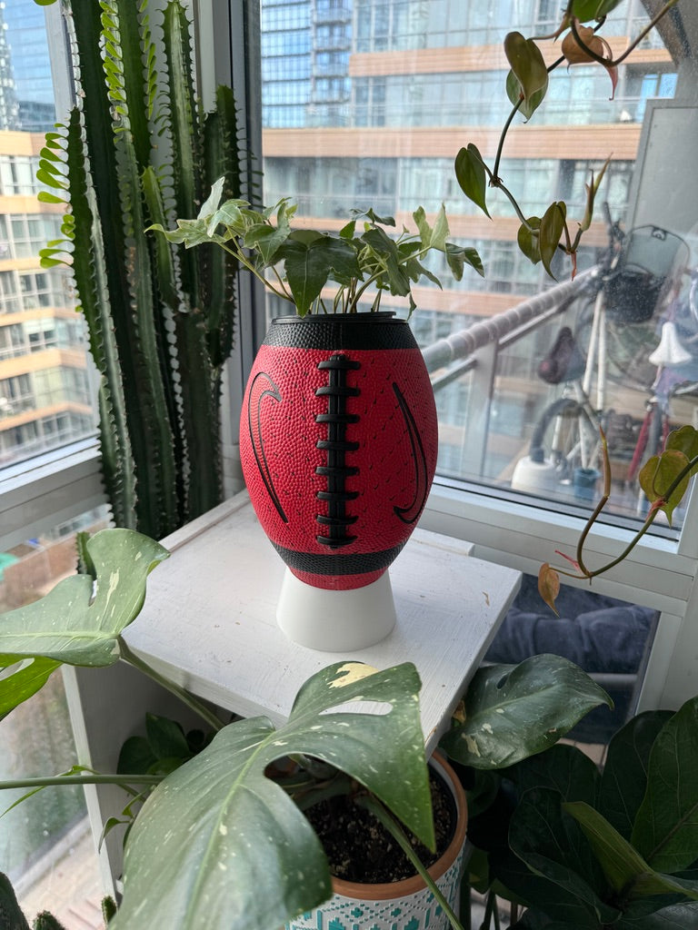 Nike Large Football Planter (Red Swooshed)