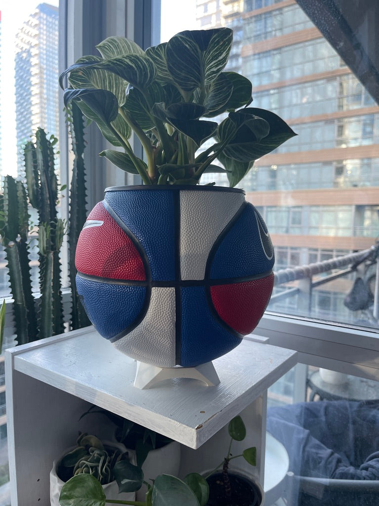 Nike Large Basketball Planter (Red, White, & Blue All-Court)