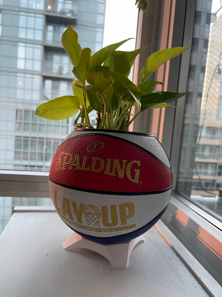 Mini Basketball Planter (Red, White, & Blue Lay Up)