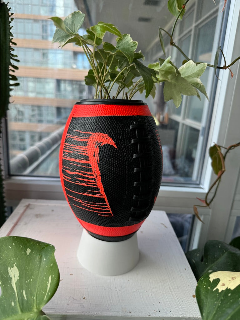 Nike Large Football Planter (Red/Orange & Black)