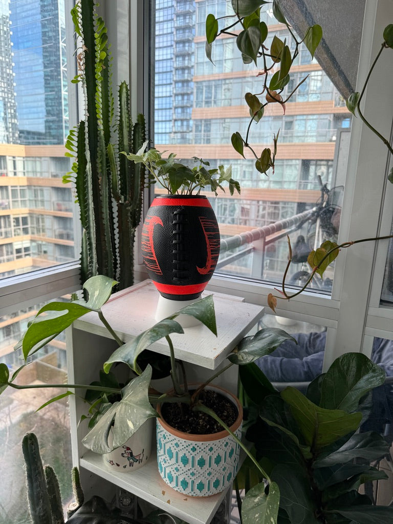 Nike Large Football Planter (Red/Orange & Black)