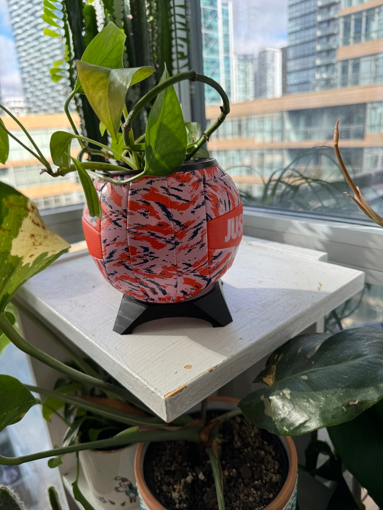 Nike Mini Volleyball Planter (Orange Abstract)