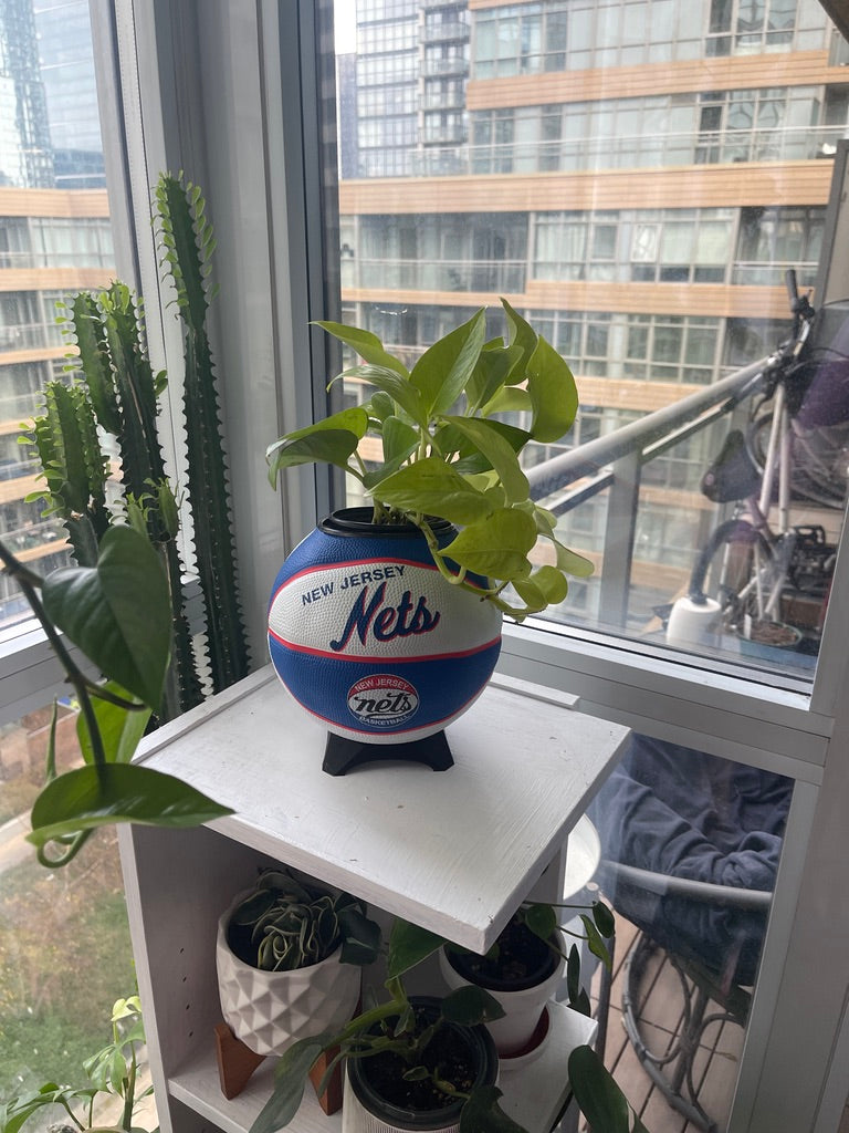 Mini Basketball Planter (New Jersey Nets)