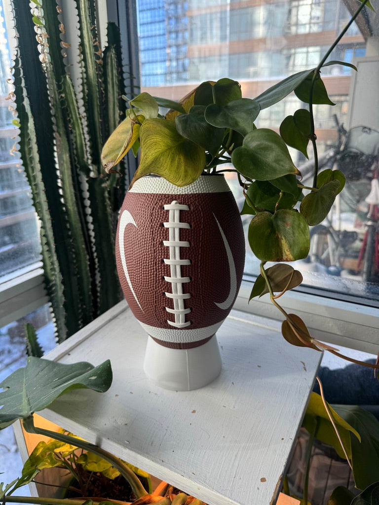 Nike Large Football Planter (Brown & White)