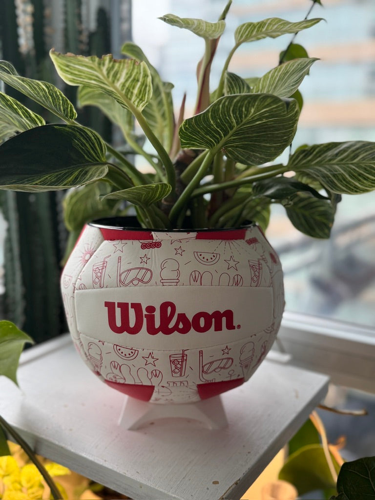 Large Volleyball Planter (Red Summer)