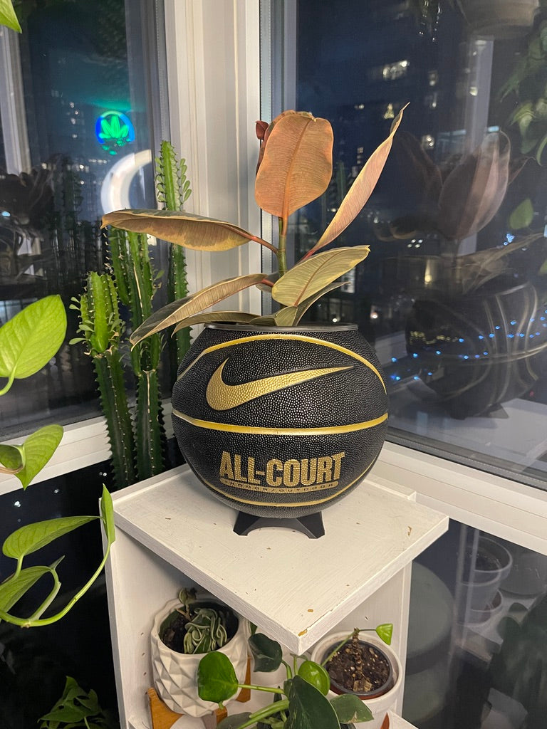 Nike Large Basketball Planter (Black & Gold All-Court)