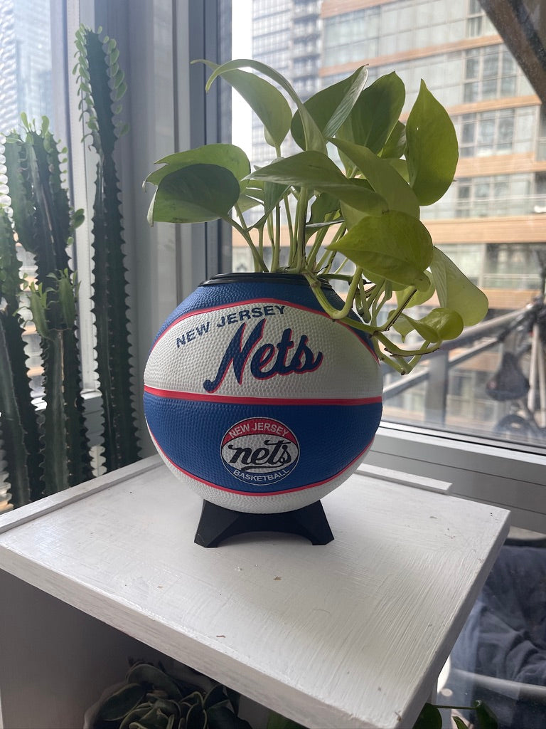 Mini Basketball Planter (New Jersey Nets)