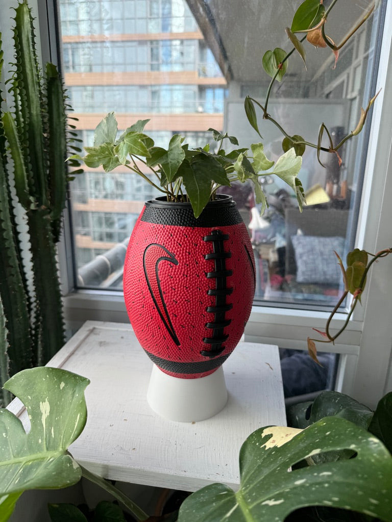 Nike Large Football Planter (Red Swooshed)
