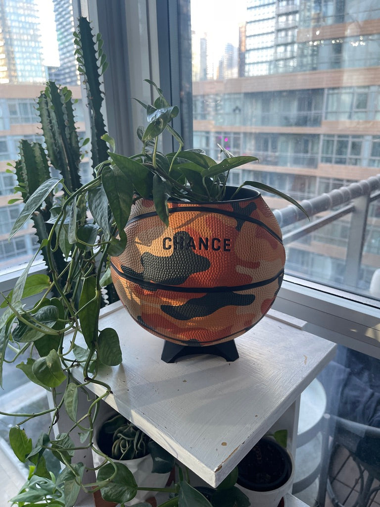 Large Basketball Planter (Chance - Camo)