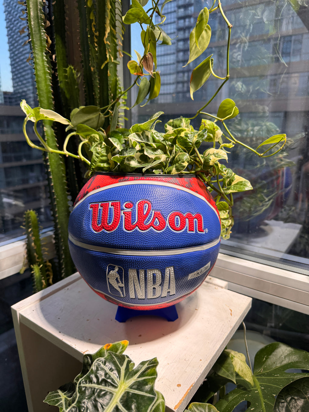 Large Basketball Planter (LA Clippers - Tie Dye)