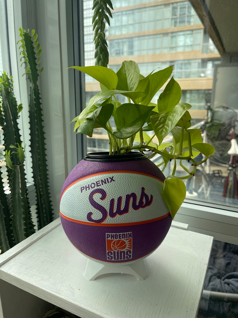 Mini Basketball Planter (Phoenix Suns)