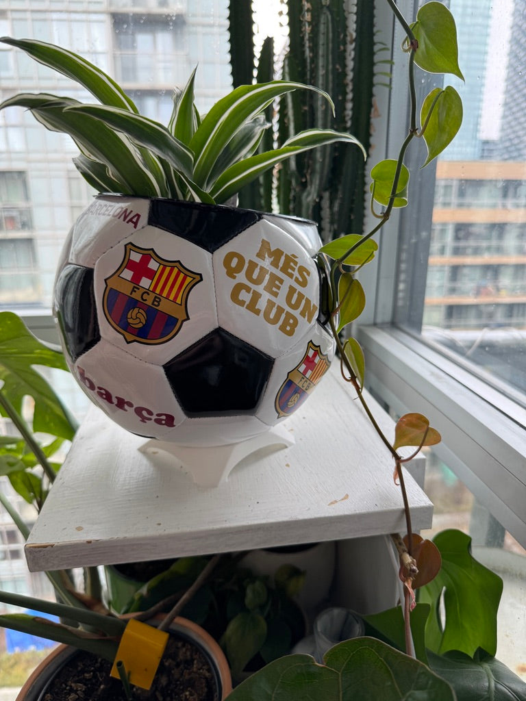 Large Soccer Ball Planter (FC Barcelona)